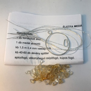 Életfa medál csináld magad csomagban Citrin - diy (csináld magad) - egységcsomag - Meska.hu