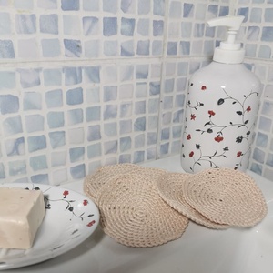 ZERO WASTE HORGOLT KOZMATIKAI KORONG ARCTISZTÍTÓ/SMINKELTÁVOLÍTÓ természetes anyagból,mosható-vasalható,környezettudatos - szépségápolás - arcápolás - arctisztító korong - Meska.hu