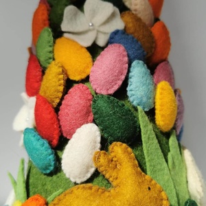 HÚSVÉTFA/TOJÁSFA 115 db húsvéti tojással,nyuszival,virággal - természetes anyagokból, gyapjúfilcből - húsvéti asztalra   - otthon & lakás - dekoráció - asztal és polc dekoráció - asztaldísz - Meska.hu