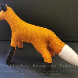 GYAPJÚFILC RÓKA RÓKAKOMA TERMÉSZETES ANYAGOKBÓL GYAPJÚFILC GYAPJÚ WALDORF-JÁTÉK NEMEZ ÁLLATFIGURA CSILLAGMAG-ÁLLATFIGURA, Játék & Sport, Plüssállat & Játékfigura, Róka, Baba-és bábkészítés, Varrás, MESKA