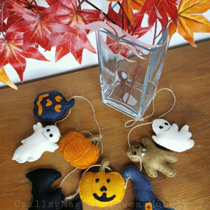 Halloween Dekoráció Természetes Fenntartható Anyagokból Sütőtök Szellem Denevér Sütiemberke Boszorkánykalap  - otthon & életmód - dekoráció - halloween - halloweeni dekoráció - Meska.hu