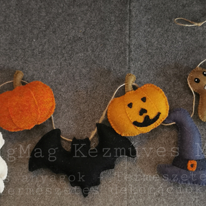 Halloween Dekoráció Természetes Fenntartható Anyagokból Sütőtök Szellem Denevér Sütiemberke Boszorkánykalap  - otthon & életmód - dekoráció - halloween - halloweeni dekoráció - Meska.hu