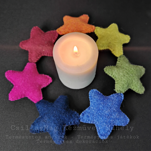 Csillagkoszorú Színes Csillagok évkör Színkör évszakasztal Waldorf Gyapjúfilc Gyapjú Csakra Színek Természetes Dekoráció, Otthon & Életmód, Dekoráció, Virágdísz és tartó, Koszorú, Varrás, MESKA