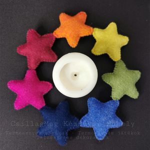 Csillagkoszorú Színes Csillagok évkör Színkör évszakasztal Waldorf Gyapjúfilc Gyapjú Csakra Színek Természetes Dekoráció - otthon & életmód - dekoráció - virágdísz és tartó - koszorú - Meska.hu
