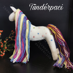 TÜNDÉRPACI CSILLAGMAG-TÜNDÉRLOVACSKA ÚJ NAGYOBB MÉRETBEN TERMÉSZETES ANYAGOK GYAPJÚFILC GYAPJÚ EGYEDI KÉZMŰVES WALDORF  - játék & sport - plüssállat & játékfigura - ló - Meska.hu