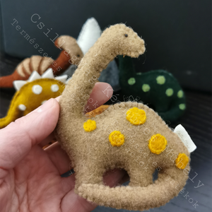 DINOSZAURUSZOK 6 DB/SZETT TERMÉSZETES ANYAGOK GYAPJÚFILC GYAPJÚ EGYEDI JÁTÉK DÍNÓK VULKÁN WALDORF  - játék & sport - plüssállat & játékfigura - más figura - Meska.hu