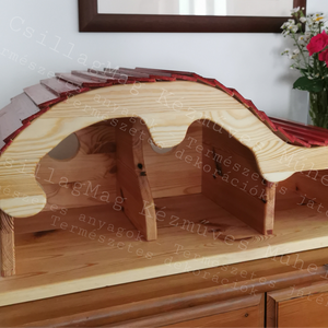 CSILLAGMAG MESEHÁZ ERDEI HÁZIKÓ WALDORF IHLETÉSŰ TÖMÖR FA BABAHÁZ TERMÉSZETESJÁTÉK FAJÁTÉK BABASZOBA-DEKORÁCIÓ  - Meska.hu