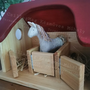 Csillagistálló CsillagMag Meseházak tömörfa játék kézműves istálló lóistálló boxos istálló Waldorf fantáziajáték  - játék & sport - baba & babaház - babaház - Meska.hu