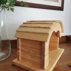 CsillagMag Betlehemi Meseház kézműves tömörfa betlehem természetes karácsonyi dekoráció évszakasztalra Waldorf fajáték - karácsony - karácsonyi lakásdekoráció - karácsonyi falu, házikó - Meska.hu
