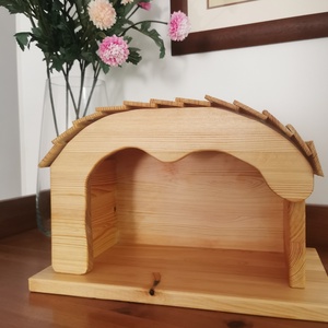 CsillagMag Betlehemi Mesevilág - Betlehemi Meseház + Szent Család + Három királyok 7 db/szett advent karácsony Waldorf  - karácsony - karácsonyi lakásdekoráció - karácsonyi falu, házikó - Meska.hu