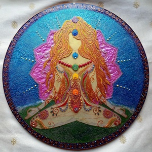 NyugalOMmm Mandala, Otthon & Életmód, Dekoráció, Spiritualitás, Mandala, Üvegművészet, Festészet, MESKA