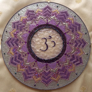 Koronacsakra Mandala, Otthon & Lakás, Dekoráció, Spiritualitás, Mandala, Üvegművészet, Festészet, MESKA