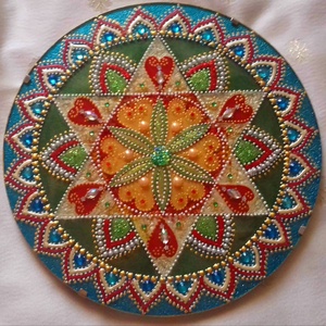 Kicsi Bőség Mandala, Otthon & Lakás, Dekoráció, Spiritualitás, Mandala, Festészet, Üvegművészet, MESKA