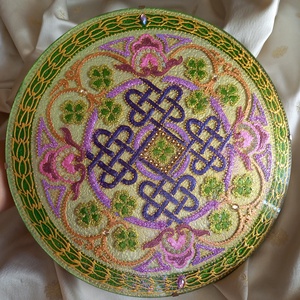 Szerencse, Gazdagság és Hosszú Élet Csomója Mandala, Otthon & Életmód, Dekoráció, Spiritualitás, Mandala, Festészet, Üvegművészet, MESKA
