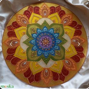 Szivárványos Mandala - Meska.hu