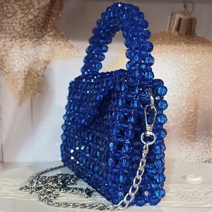 Gyöngytáska - királykék  - táska & tok - kézitáska & válltáska - alkalmi táska - Meska.hu