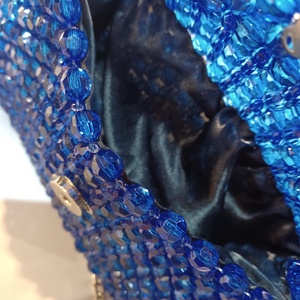 Gyöngytáska - királykék  - táska & tok - kézitáska & válltáska - alkalmi táska - Meska.hu