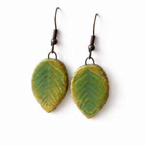 Erdei Levél � fülbevaló, Ékszer, Fülbevaló, Lógó fülbevaló, Kerámia, MESKA