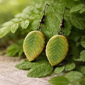 Erdei Levél � fülbevaló - ékszer - fülbevaló - lógó fülbevaló - Meska.hu