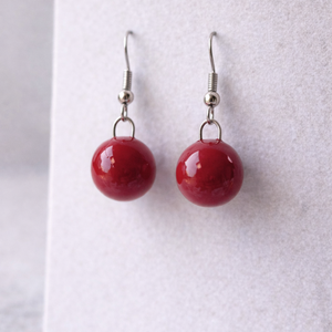 Bordógyöngy - fülbevaló - Meska.hu