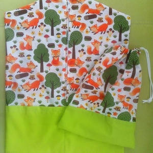 Rókás oviszsák és tornazsák - Meska.hu