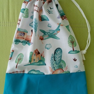 Vonatos, repülős oviszsák tornazsákkal - játék & sport - ovis felszerelés - ovis szett - Meska.hu