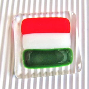 Kokárda üveg kitűző -  - Meska.hu