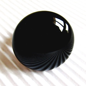 NEMESACÉL! - Éjfekete kerek üveg gyűrű, üvegékszer - ékszer - gyűrű - statement gyűrű - Meska.hu