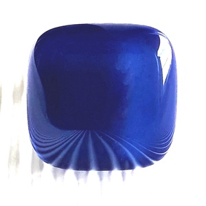 NEMESACÉL - Tengerészkék üveg kocka gyűrű, üvegékszer - ékszer - gyűrű - statement gyűrű - Meska.hu