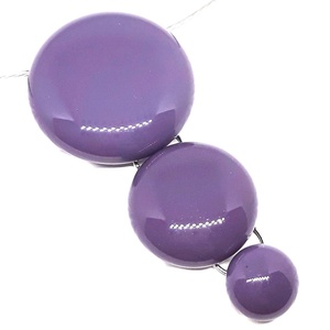 NEMESACÉL - Viola lila körfüzér maxi üveg medál és pötty fülbevaló, nyaklánc, üvegékszer szett - ékszer - ékszerszett - Meska.hu