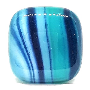 Smaragd - kék selyemcsillám üveg gyűrű, minimal üvegékszer - ékszer - gyűrű - statement gyűrű - Meska.hu