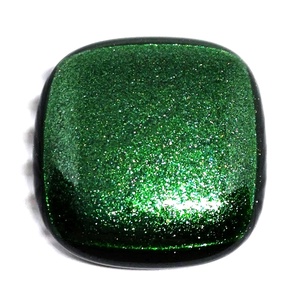 NEMESACÉL! - Szikrázó ezüstfenyő zöld kocka üveg gyűrű, üvegékszer, Ékszer, Gyűrű, Statement gyűrű, Ékszerkészítés, Üvegművészet, MESKA