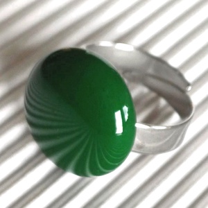 NEMESACÉL - Smaragd pötty üveg gyűrű, üvegékszer - ékszer - gyűrű - statement gyűrű - Meska.hu