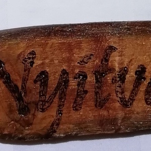 Faszelet, Nyitva / Zárva tábla, kockás szalaggal  , Otthon & Életmód, Dekoráció, Kép & Falikép, Táblakép, Famegmunkálás, Gravírozás, pirográfia, MESKA