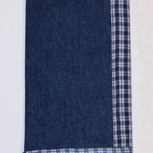 Eü kiskönyv borító, farmer és kockás, egészségügyi kiskönyvre, NoWaste, denim - otthon & életmód - papír, írószer - egészségügyi kiskönyv borító - Meska.hu