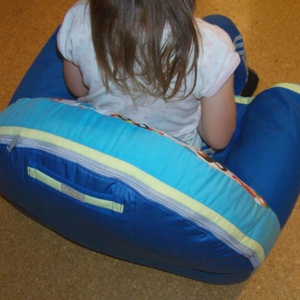 Babzsák fotel, babafotel, türkiz, járműves, mosható huzattal       - otthon & életmód - bútor - babzsák - Meska.hu