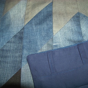 Falvédő, szőnyeg: farmer csillag patchwork, kék � szürke, új, egyedi, kézműves termék, NoWaste - otthon & életmód - lakástextil - falvédő - Meska.hu