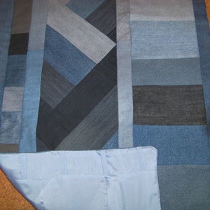 Logic: falvédő, falikép, farmer patchwork. Új, egyedi, kézműves termék - otthon & életmód - lakástextil - falvédő - Meska.hu