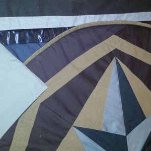 Kék csillag: ágytakaró, kék-szürke patchwork, új, egyedi kézműves termék, ajándéknak is - otthon & életmód - lakástextil - ágytakaró - Meska.hu