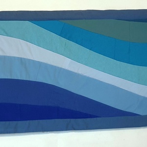Óceán. Puha falvédő, falikép, íves patchwork, 200 cm. Új, egyedi, kézműves termék - otthon & életmód - babaszoba, gyerekszoba - falvédő gyerekszobába - Meska.hu