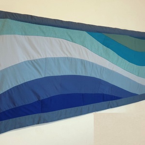 Óceán. Puha falvédő, falikép, íves patchwork, 200 cm. Új, egyedi, kézműves termék - otthon & életmód - babaszoba, gyerekszoba - falvédő gyerekszobába - Meska.hu