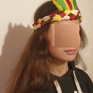 Indián fejpánt, 4 tollal. Új, egyedi, kézműves termék  - ruha & divat - jelmez & álarc - jelmez - Meska.hu