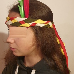 Indián fejpánt, 2 tollal. Új, egyedi, kézműves termék  - ruha & divat - jelmez & álarc - jelmez - Meska.hu