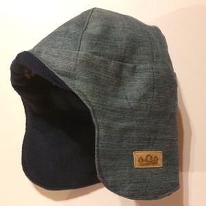 Férfi sapka, fiú sapka. Kék farmer, puha thermo béléssel. 63 cm. Upcycled, NoWaste. Új, egyedi tervezésű kézműves termék - ruha & divat - sál, sapka, kendő - sapka - Meska.hu