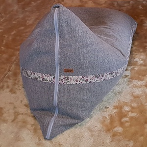 Babzsák, mályva és virágos, mosható huzattal. Új, egyedi, kézműves termék - Meska.hu