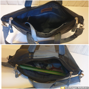 Válltáska, kézitáska, valódi bőr. Fekete és páncélkék. Új, egyedi, kézműves. Ajándéknak is - táska & tok - kézitáska & válltáska - válltáska - Meska.hu