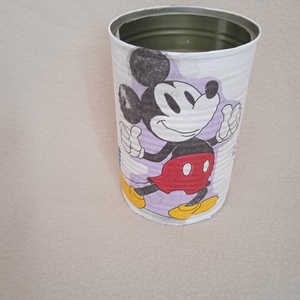 Mickey és Plútó ceruzatartó , Otthon & Életmód, Papír írószer, Tolltartó & Ceruzatekercs, Decoupage, transzfer és szalvétatechnika, MESKA