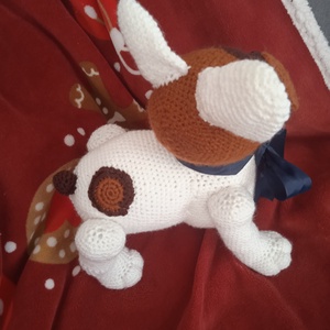 Amigurumi Francia bulldog kutyus  - játék & sport - plüssállat & játékfigura - kutya - Meska.hu