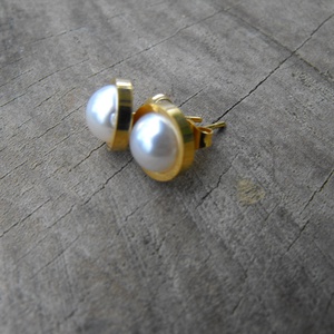 Orvosi fém bedugós fülbevaló - ékszer - fülbevaló - pötty fülbevaló - Meska.hu