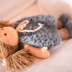 Cuki Waldorf baba kézzel horgolt ruhácskában - Meska.hu